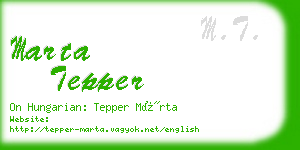 marta tepper business card